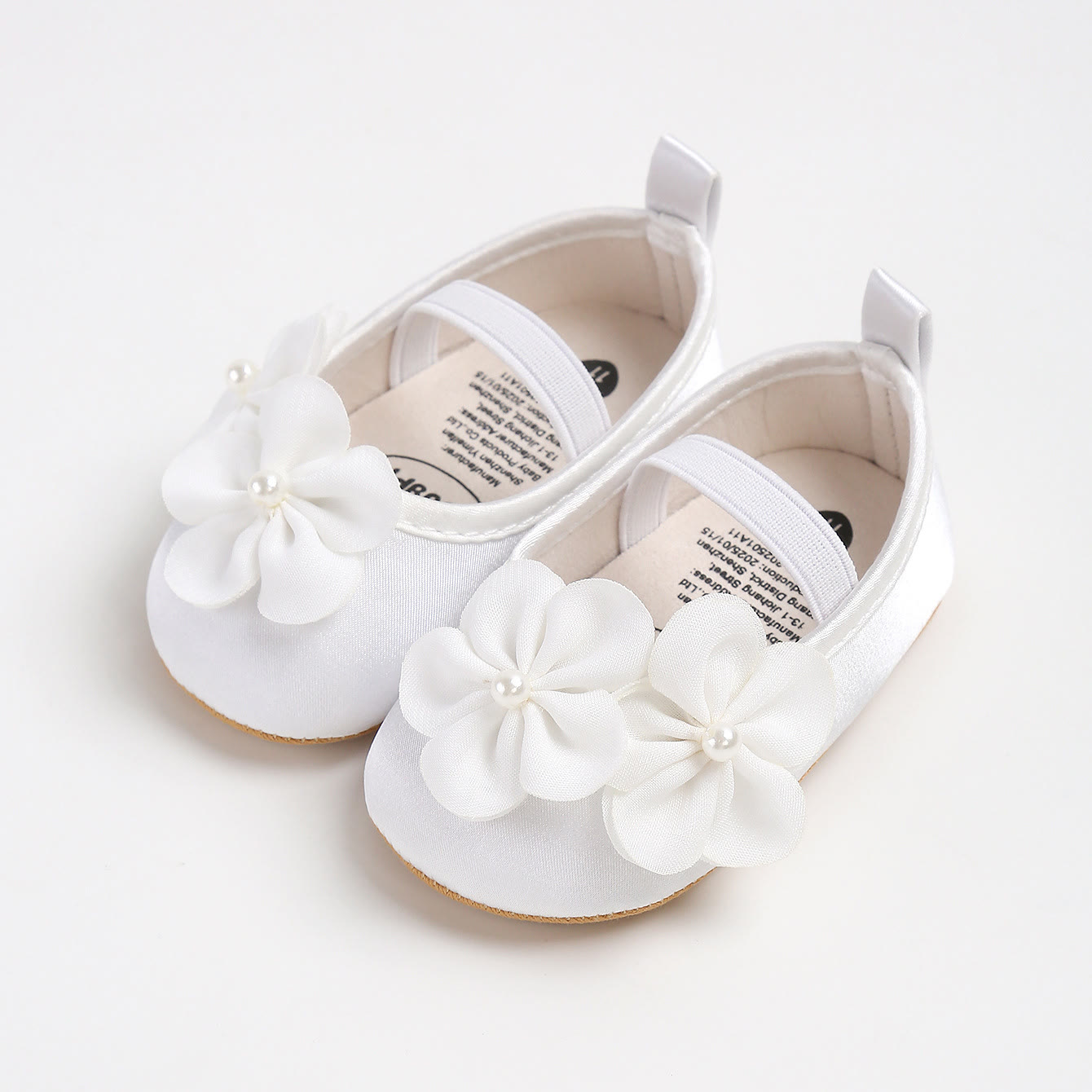 Solid Pearl Round Toe Mary Janes - White Flower Style - EUR20 - image 91