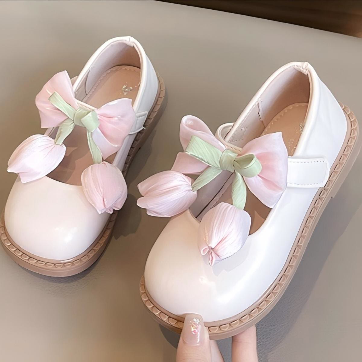 Solid  Rosette Round Toe Mary Janes  - image 2