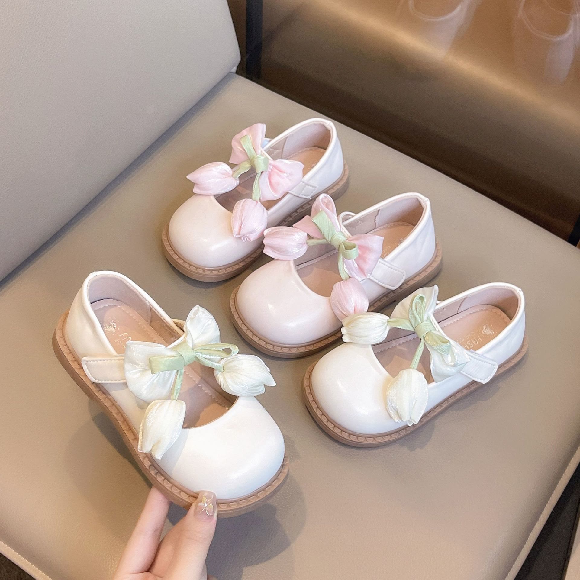 Solid  Rosette Round Toe Mary Janes  - image 18