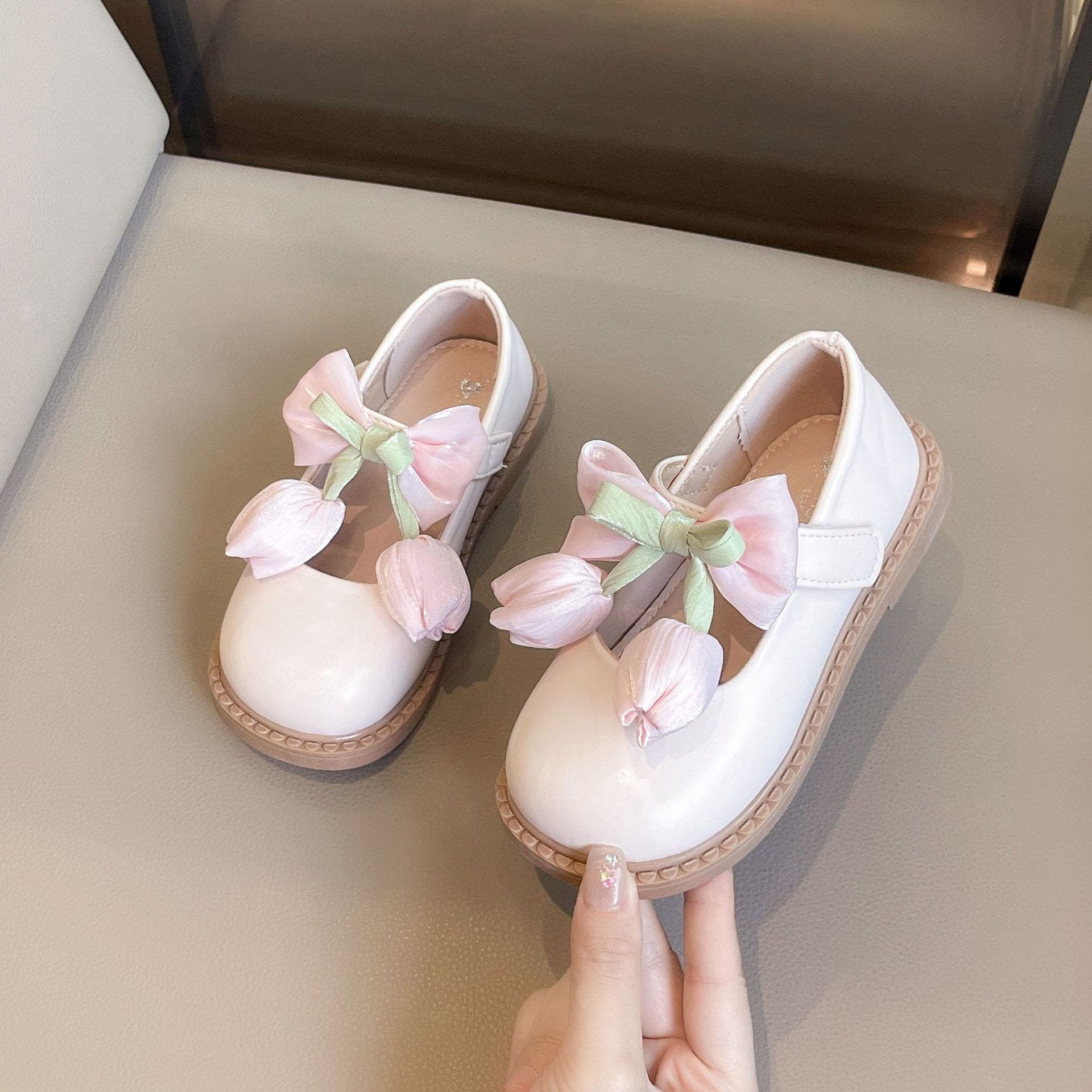 Solid  Rosette Round Toe Mary Janes  - image 3