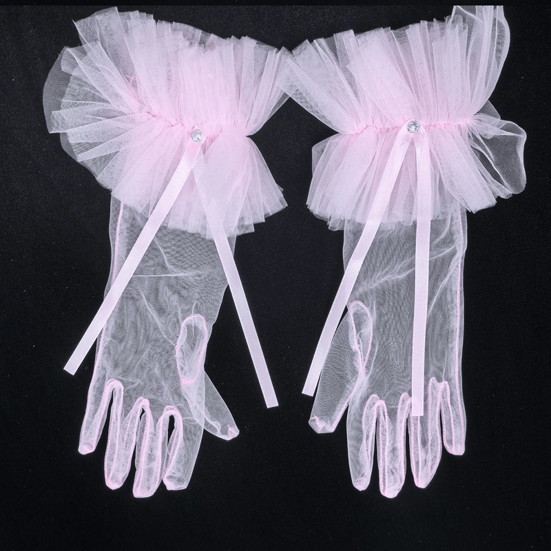 Solid With Bow Gloves - image 2