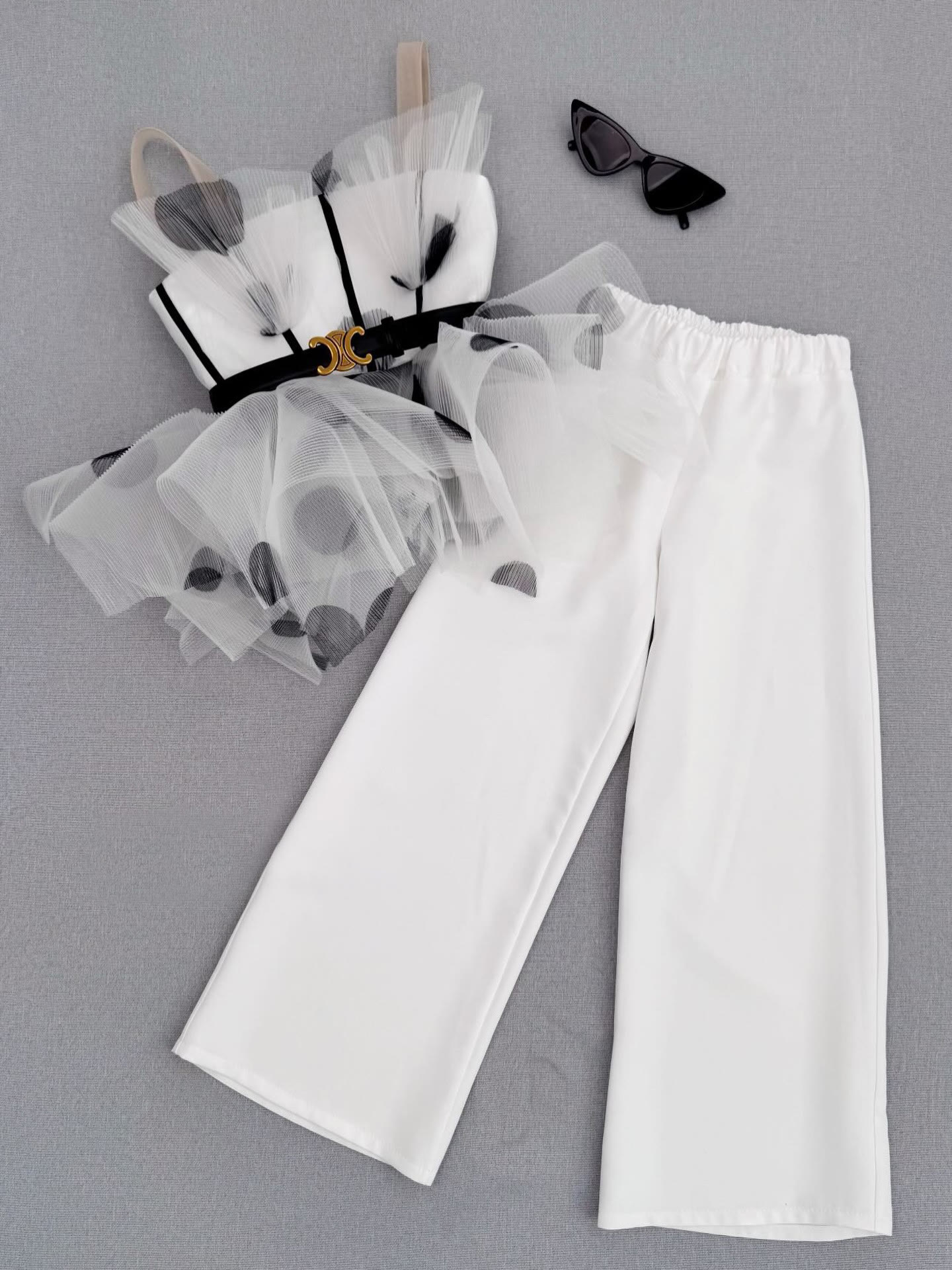 Satin Split Joint Sleeveless Long Two-piece set - image 2