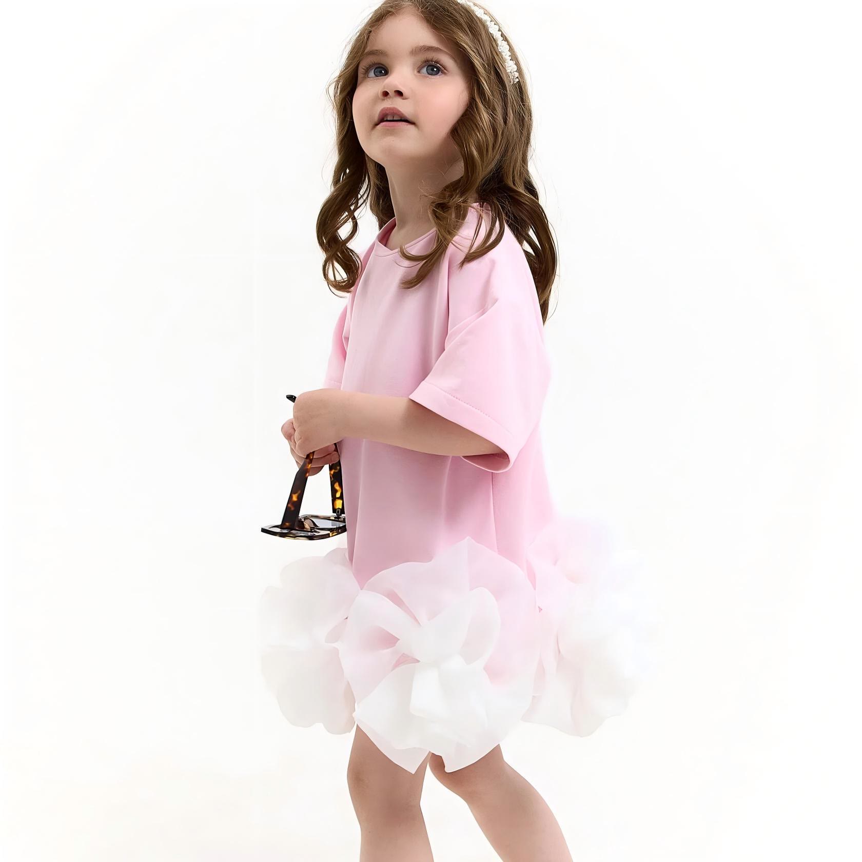 Cotton Split Joint Short Sleeve Midi Dresses - image 2