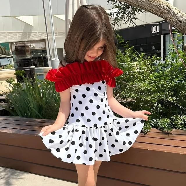 Cotton-Blend Bow Sleeveless Short Dresses - image 2