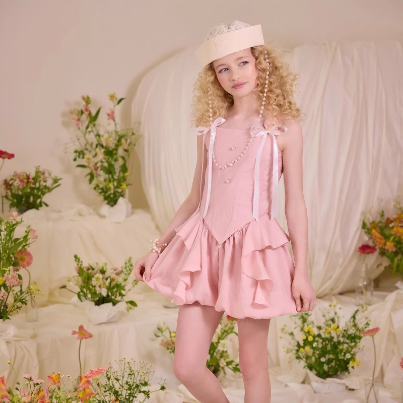 Cotton-Blend Flouncing Sleeveless Regular Two-piece set - image 2