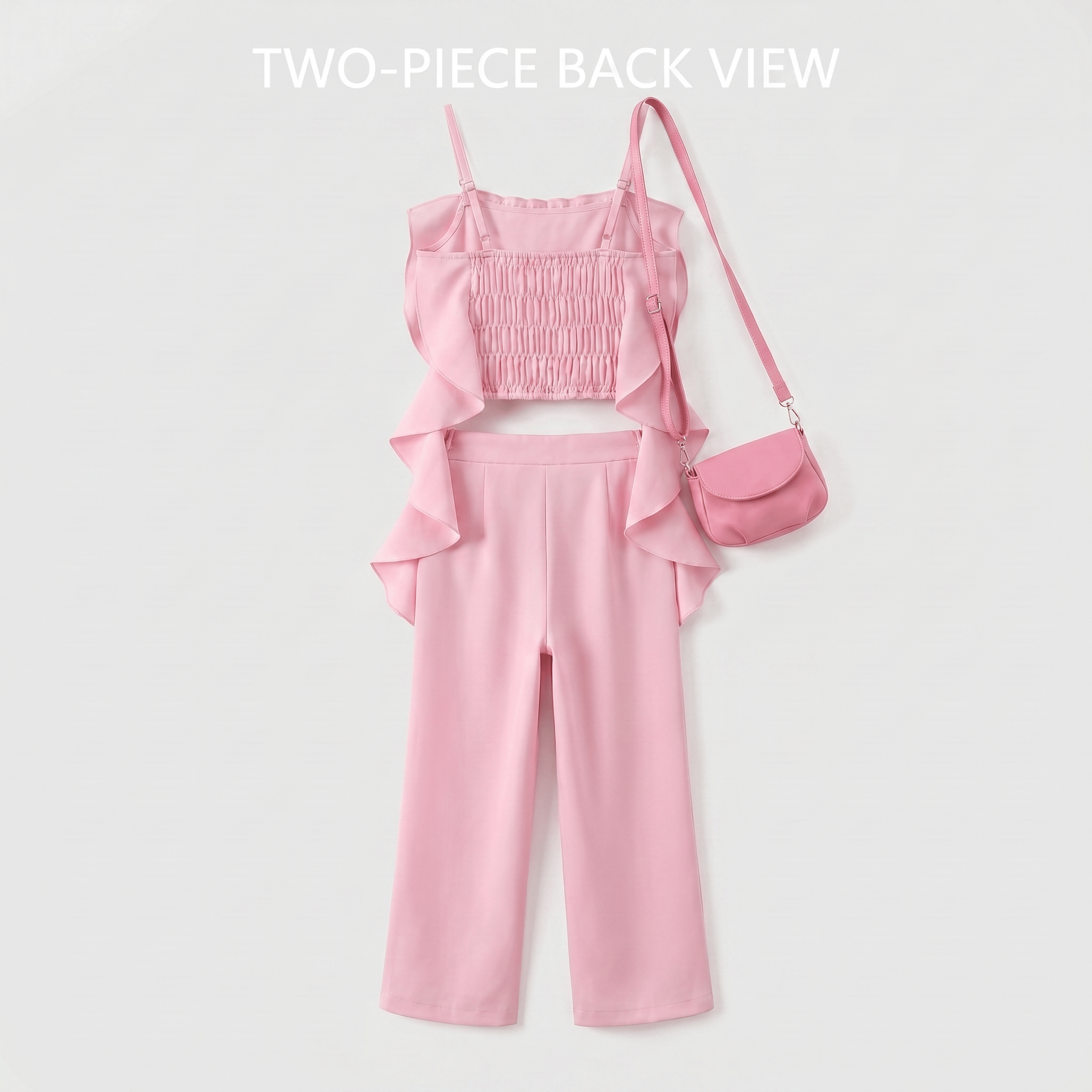 Cotton-Blend Scramble Flouncing Sleeveless Short Two-piece set - image 4