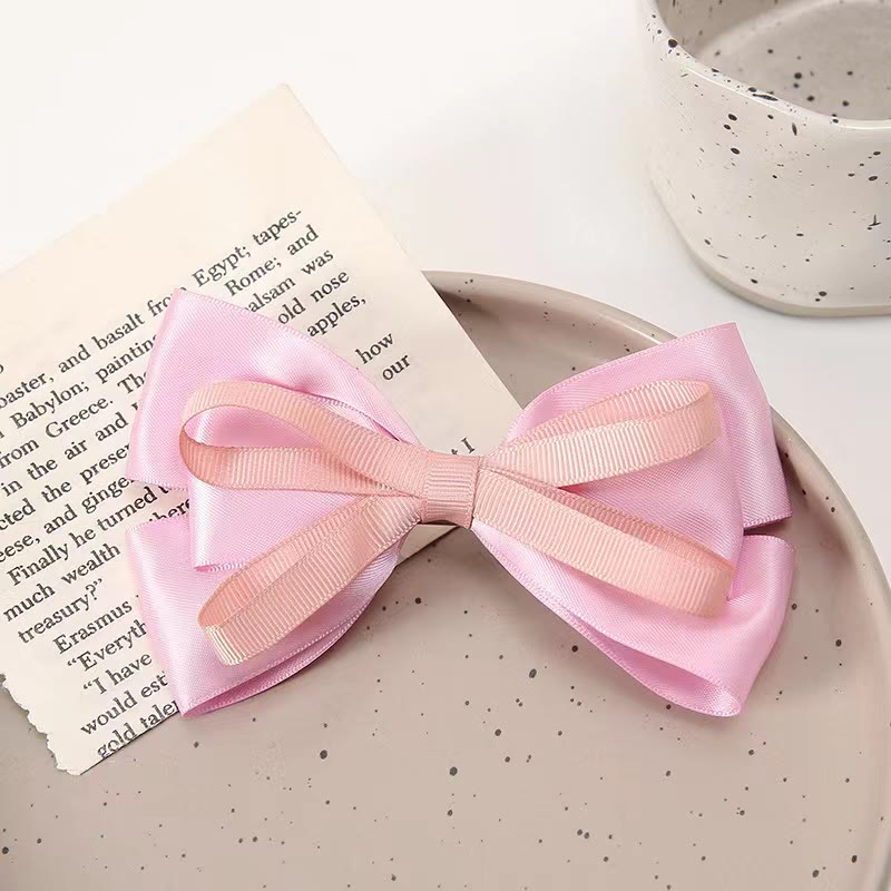 Solid With Bow Hair Accessories - Ribbon - Pink - One size - image 6