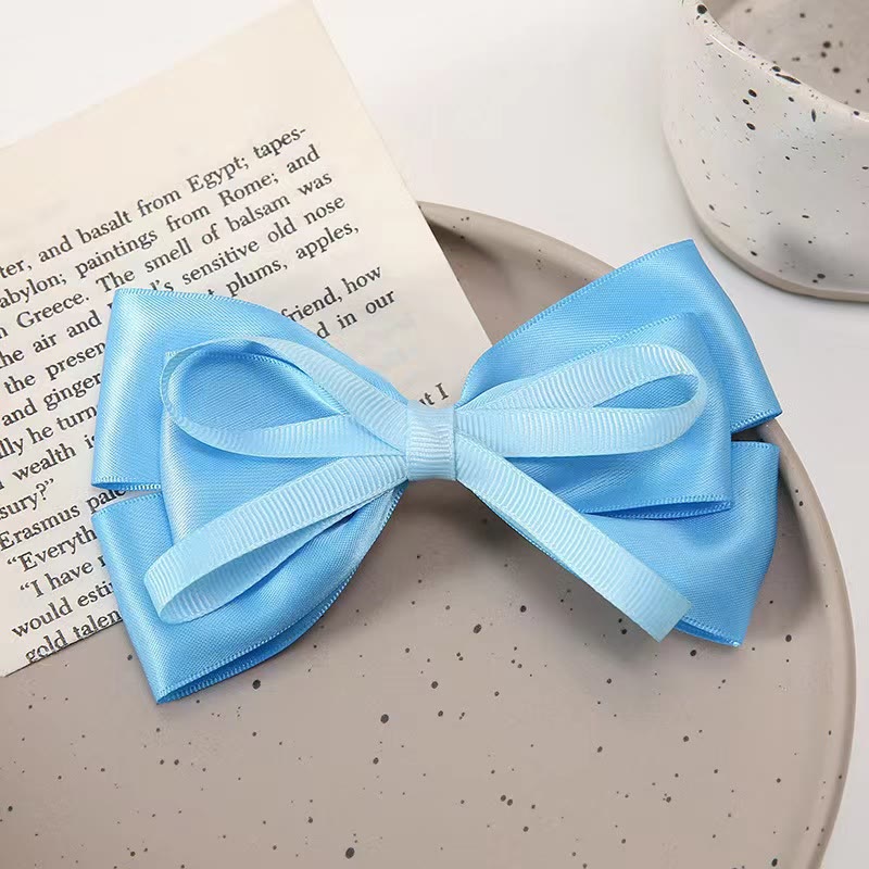 Solid With Bow Hair Accessories - Ribbon - Blue - One size - image 9
