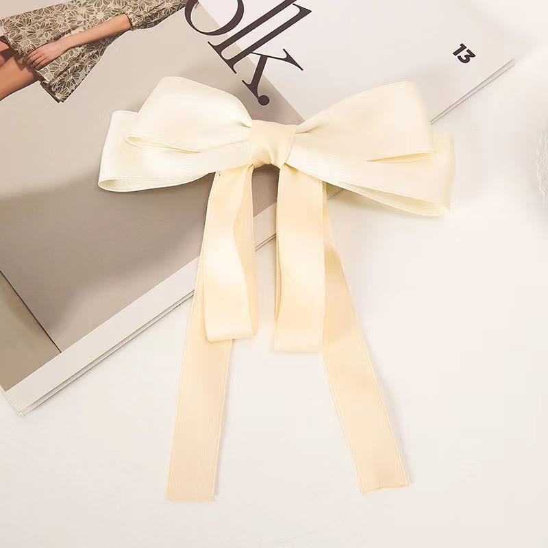 Solid With Bow Hair Accessories - Double Ponytail - Off White - One size - image 11