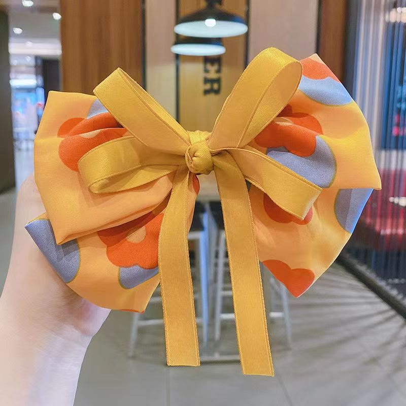 Solid With Bow Hair Accessories - Bow - Yellow - One size - image 14