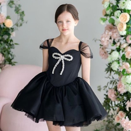 Satin Pearl Sleeveless Short Dresses - image 3