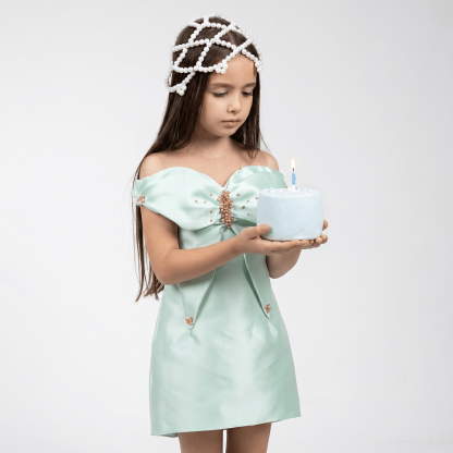 Satin Butterfly Sleeveless Short Dresses - image 5