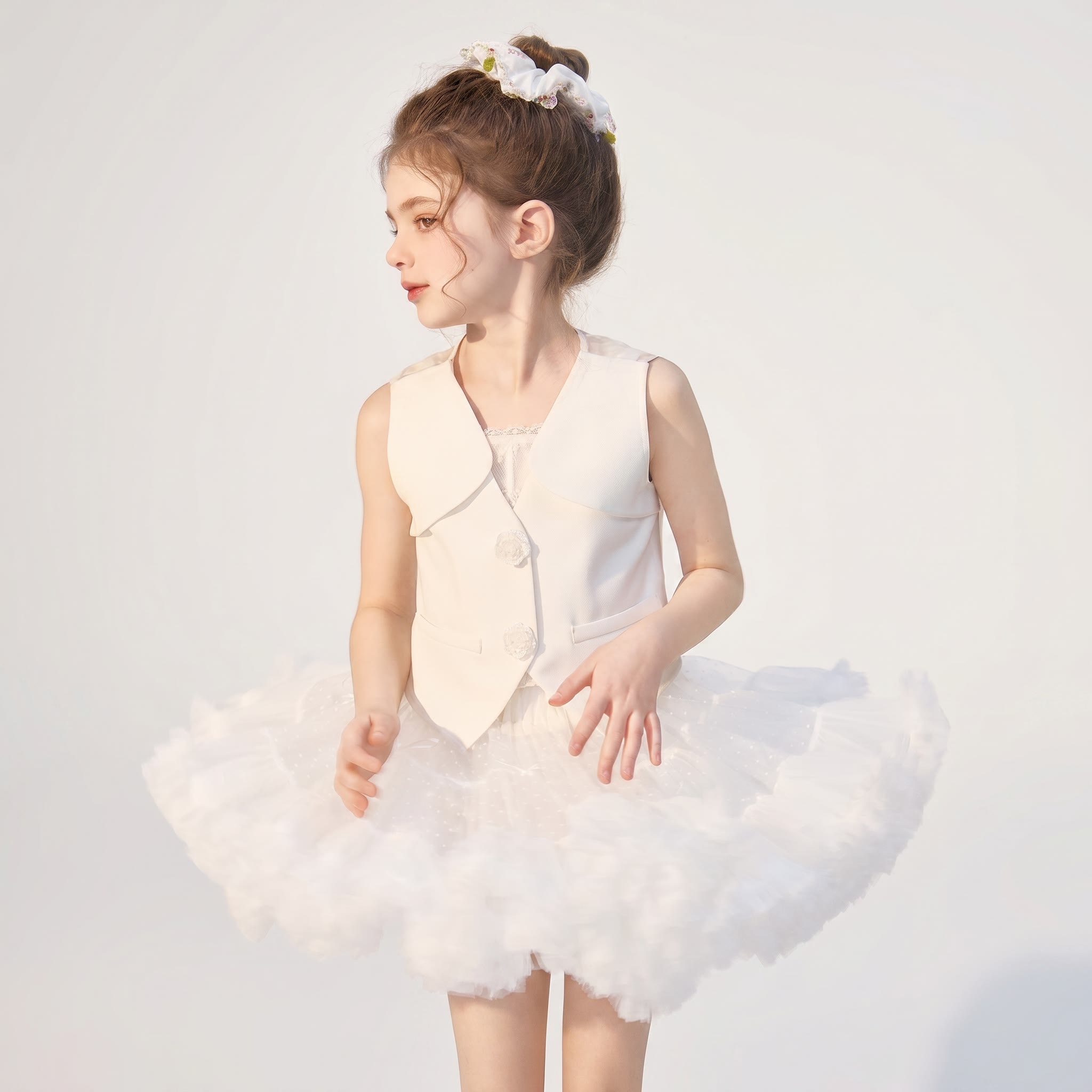 Satin Tiered Sleeveless Short Two-piece set - image 2