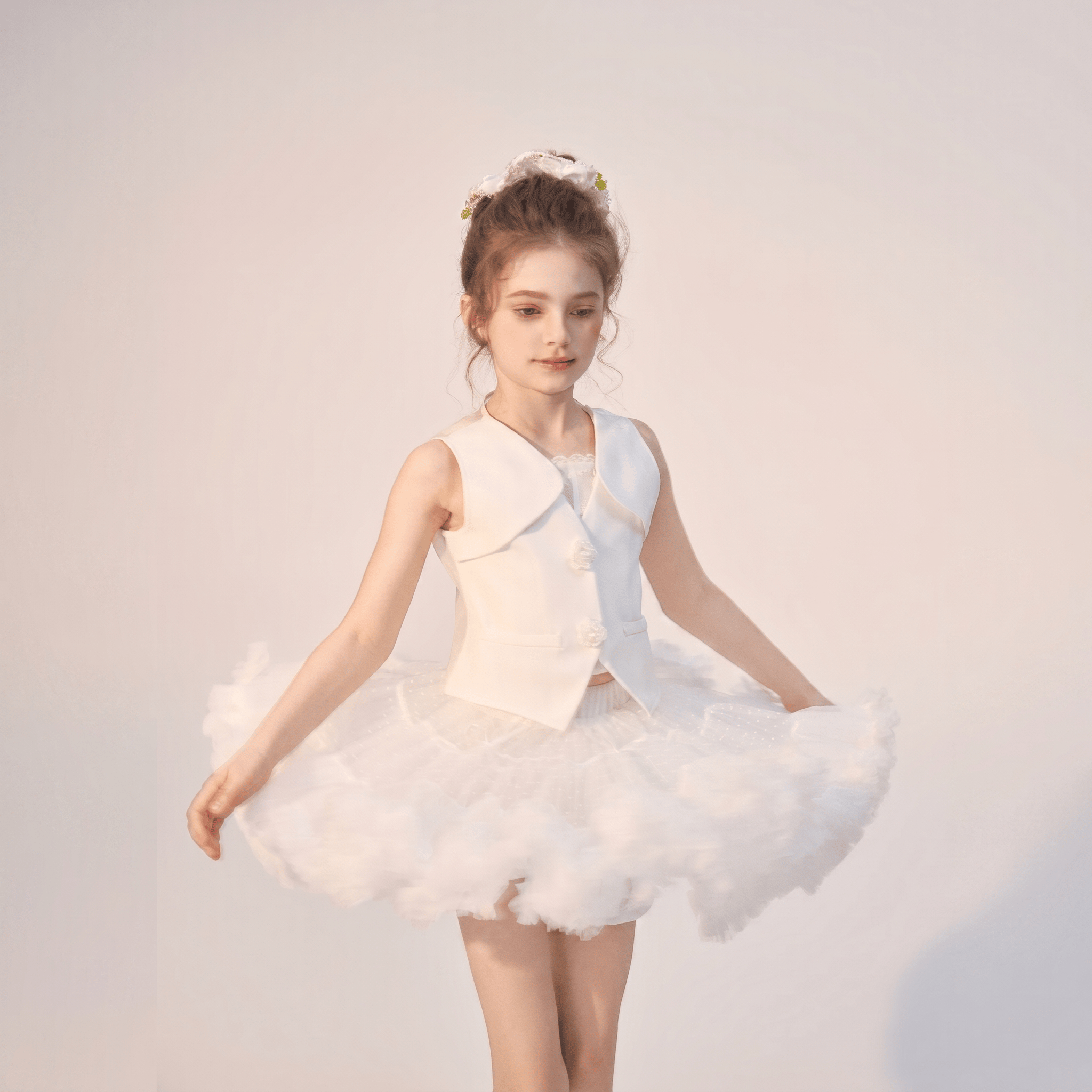Satin Tiered Sleeveless Short Two-piece set - image 4