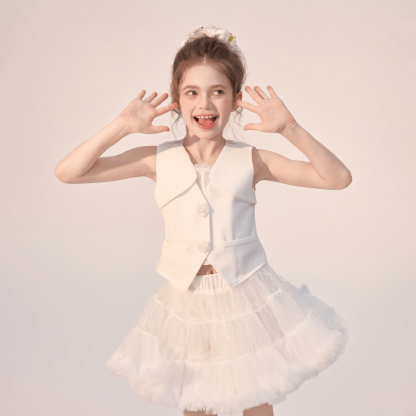 Satin Tiered Sleeveless Short Two-piece set - image 3