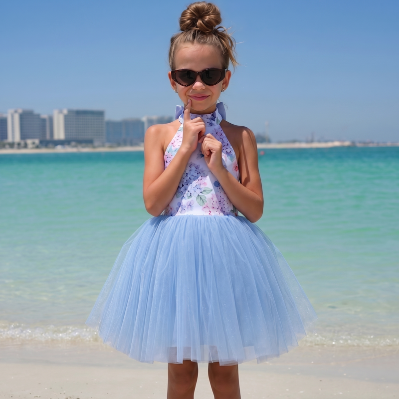 SCUBA KNIT Bow Sleeveless Short Dresses - image 2