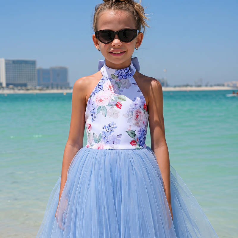 SCUBA KNIT Bow Sleeveless Short Dresses - image 3