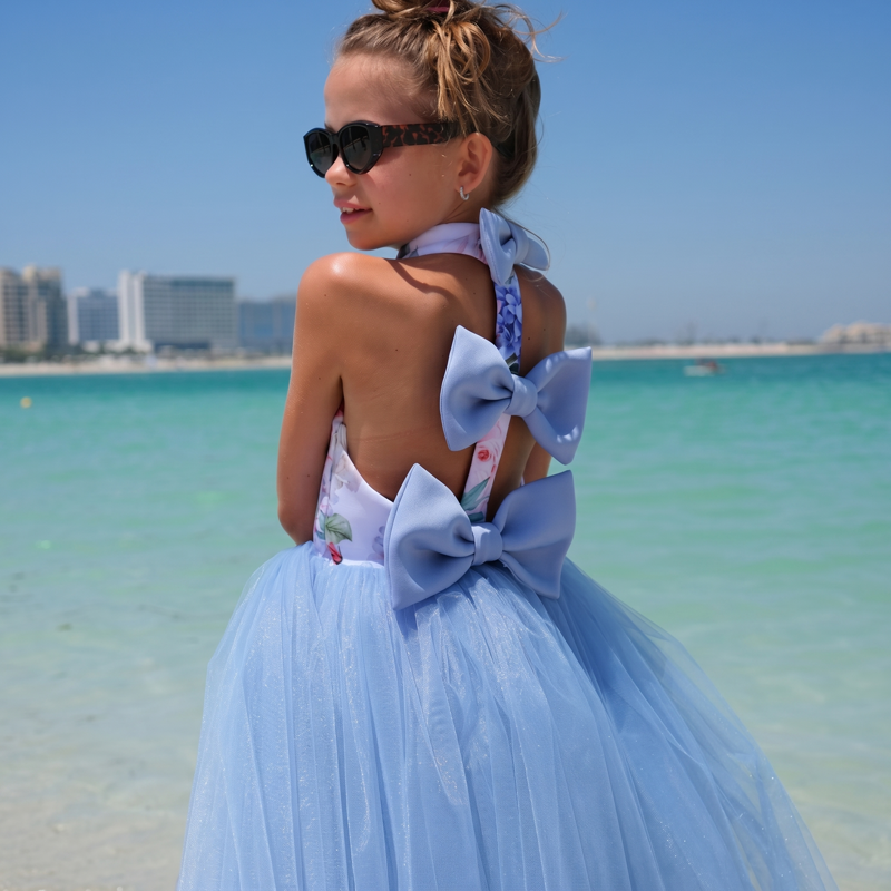 SCUBA KNIT Bow Sleeveless Short Dresses - image 4