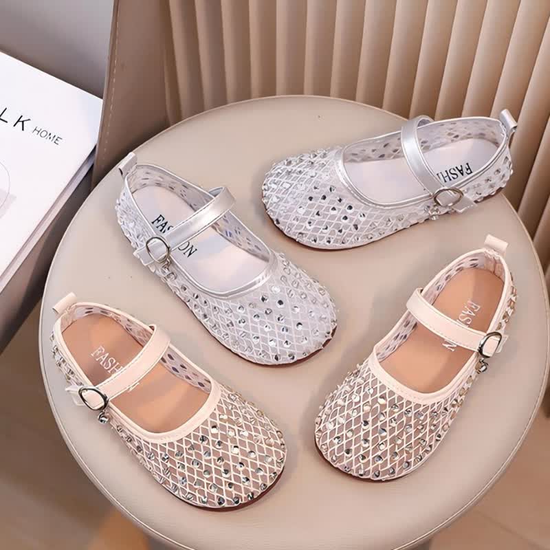 Solid Rhinestones Round Toe Flats  - image 14