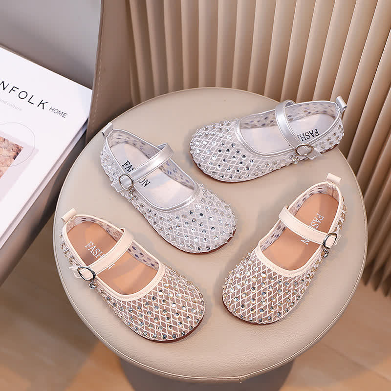 Solid Rhinestones Round Toe Flats  - image 13