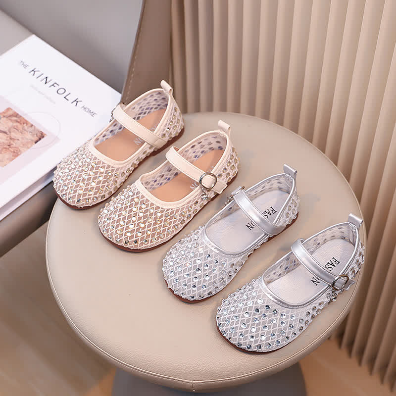 Solid Rhinestones Round Toe Flats  - image 12