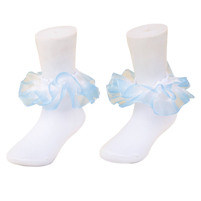 Ombre Stitching Lace Socks - image 3