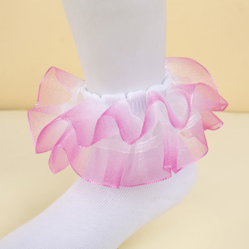 Ombre Stitching Lace Socks - image 6
