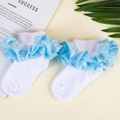 Polka Dots Stitching Lace Socks - image 4