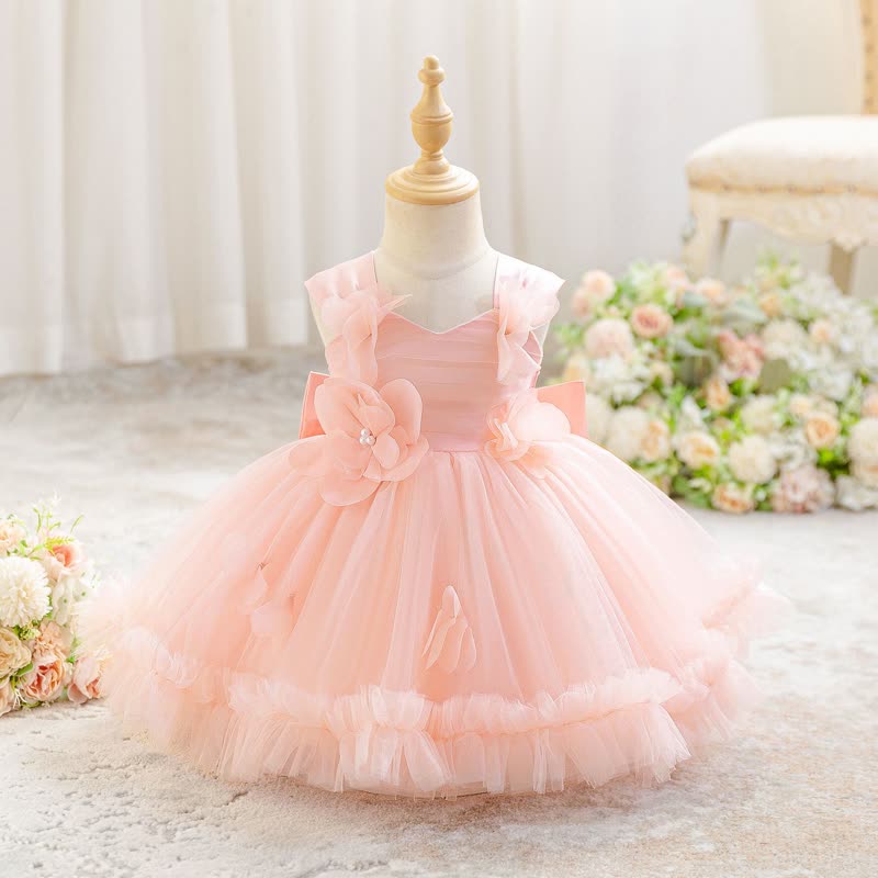 Mesh Rosette Sleeveless Midi Dresses - image 3