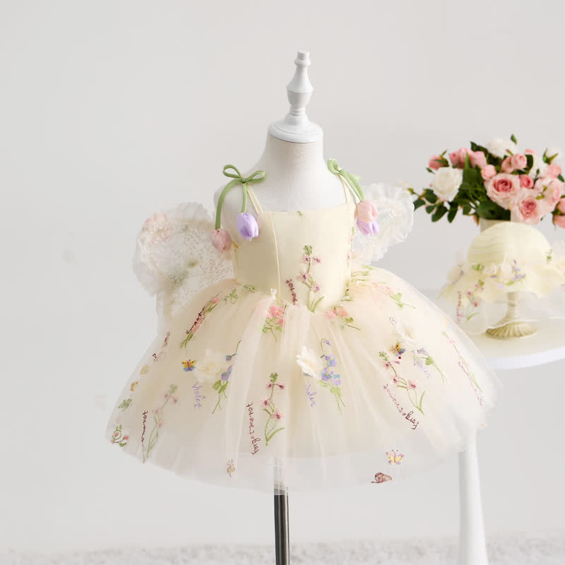 Mesh Rosette Sleeveless Midi Dresses Without Hat - image 4