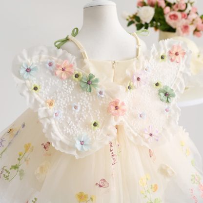 Mesh Rosette Sleeveless Midi Dresses Without Hat - image 5