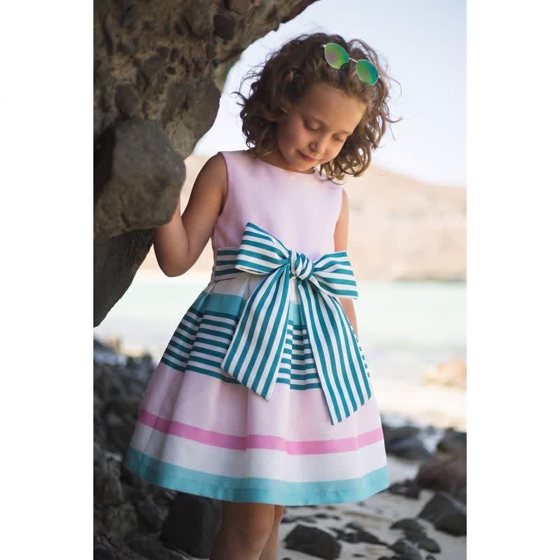 Satin Bow Sleeveless Short Dresses - image 6