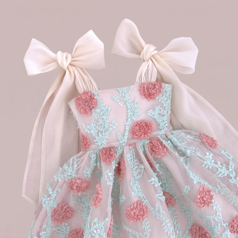 Lightweight & Breathable Embroidered Lace Up Sleeveless Short Dresses - image 10