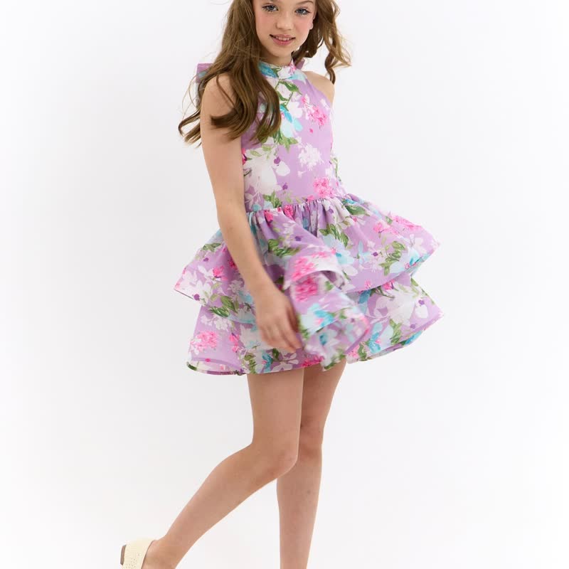 Chemical Fiber Blend Bow Sleeveless Short Dresses - image 4