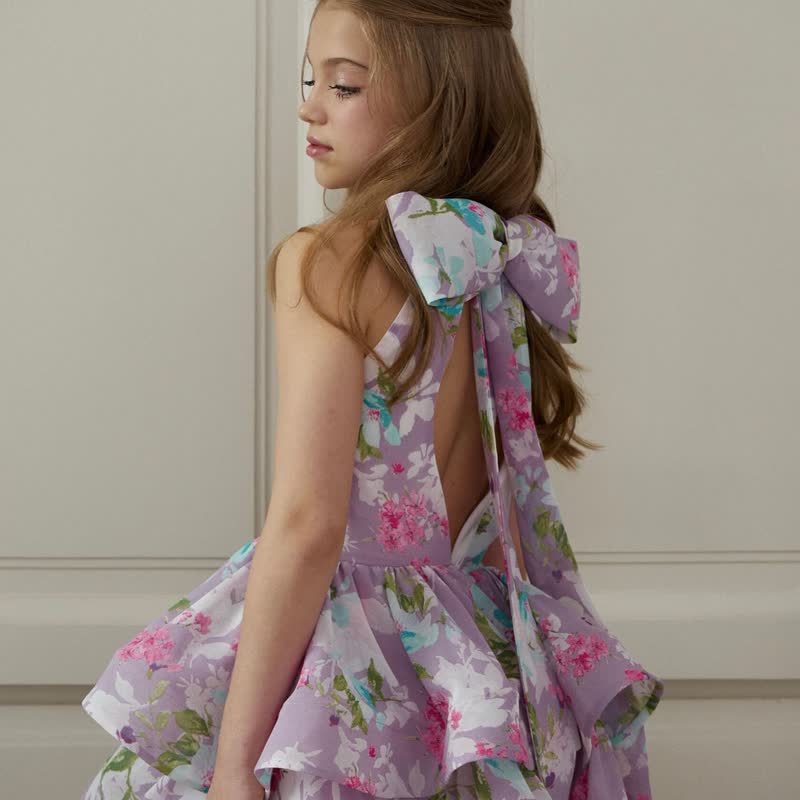 Chemical Fiber Blend Bow Sleeveless Short Dresses - image 11