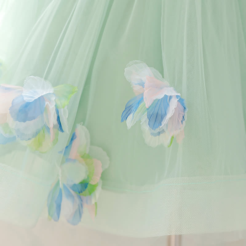 Mesh Rosette Sleeveless Midi Dresses - image 7