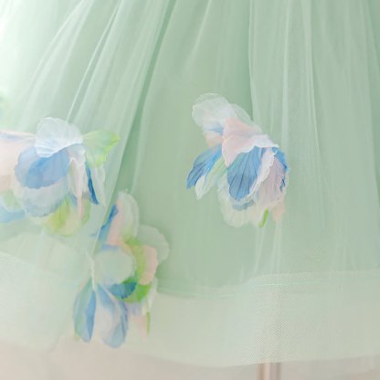 Mesh Rosette Sleeveless Midi Dresses - image 7