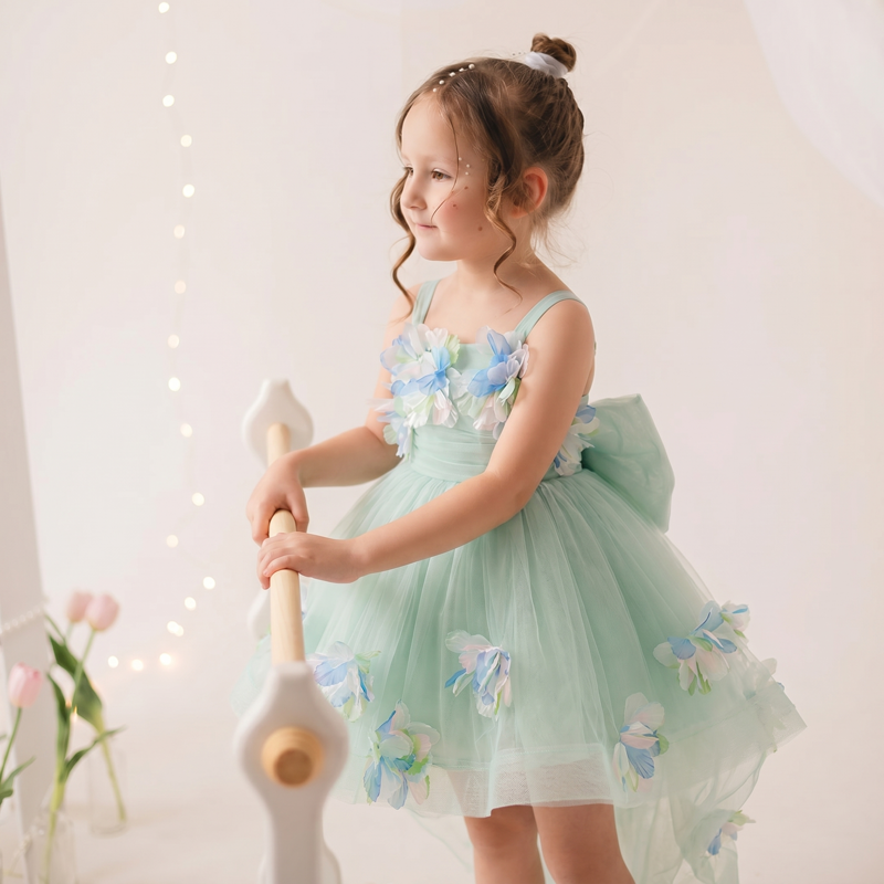 Mesh Rosette Sleeveless Midi Dresses - image 3