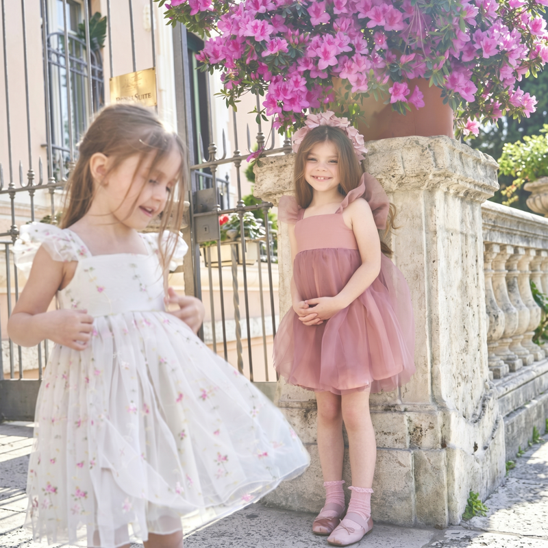 Embroidered Cap Sleeve Short Dresses - image 11