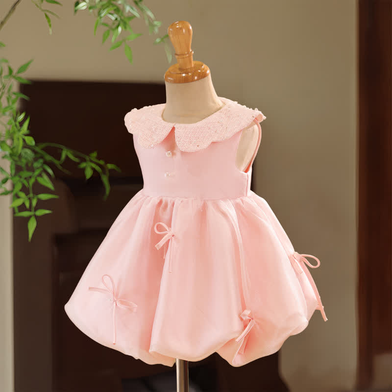 Satin Bow Sleeveless Midi Dresses - image 2