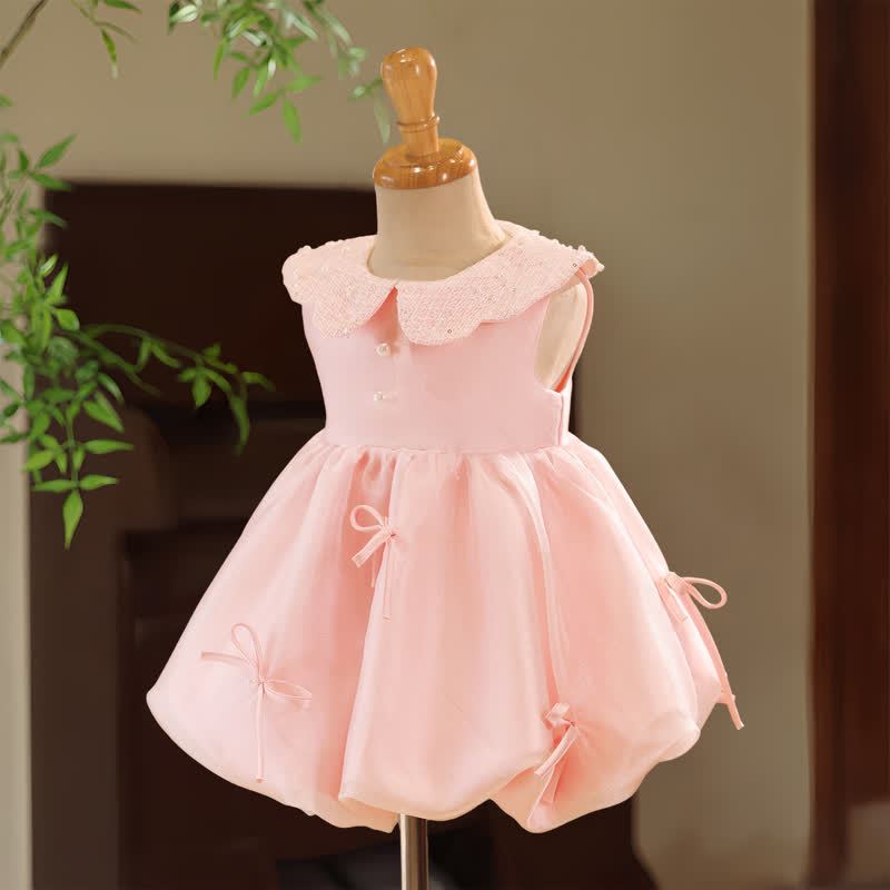 Satin Bow Sleeveless Midi Dresses - image 2