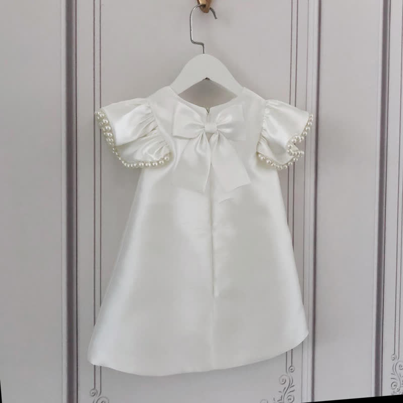 Satin Pearl Cap Sleeve Midi Dresses - image 6