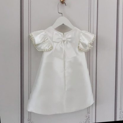 Satin Pearl Cap Sleeve Midi Dresses - image 6
