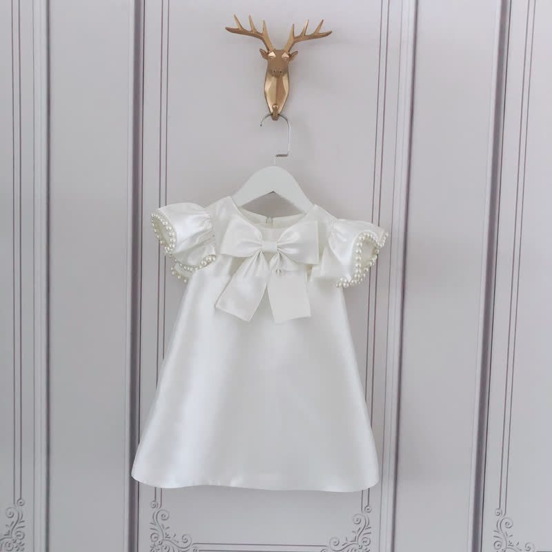 Satin Pearl Cap Sleeve Midi Dresses - image 7
