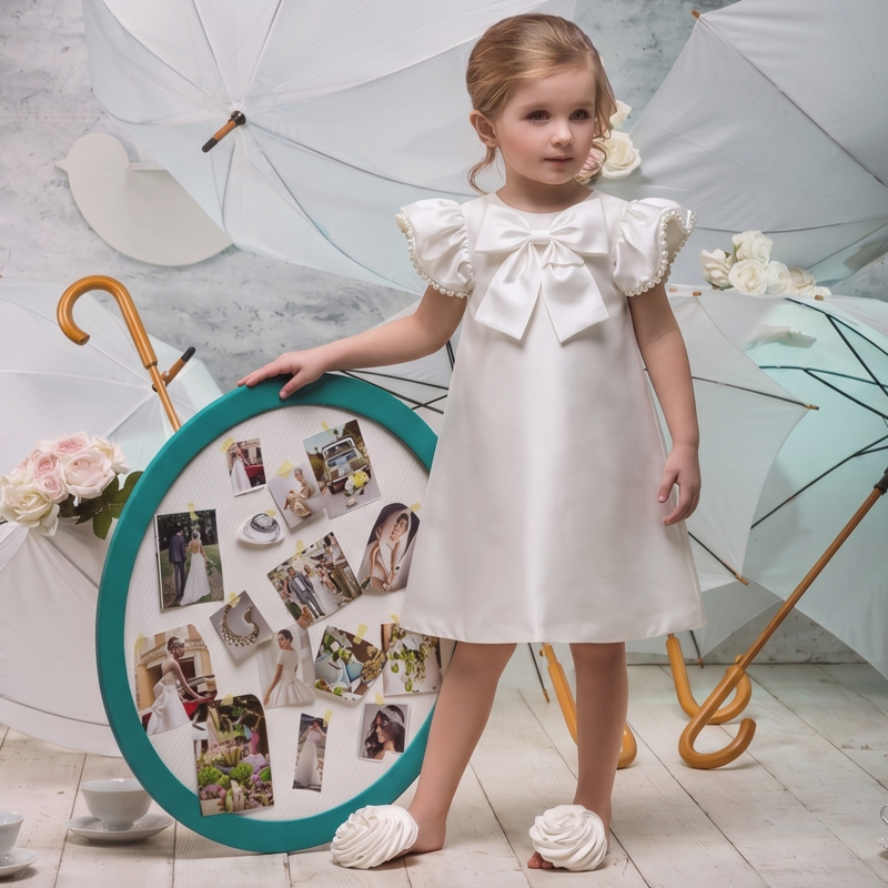 Satin Pearl Cap Sleeve Midi Dresses - image 3