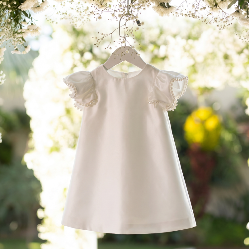 Satin Pearl Cap Sleeve Midi Dresses - image 4