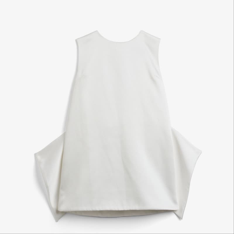 Satin Bow Sleeveless Short Dresses - image 9