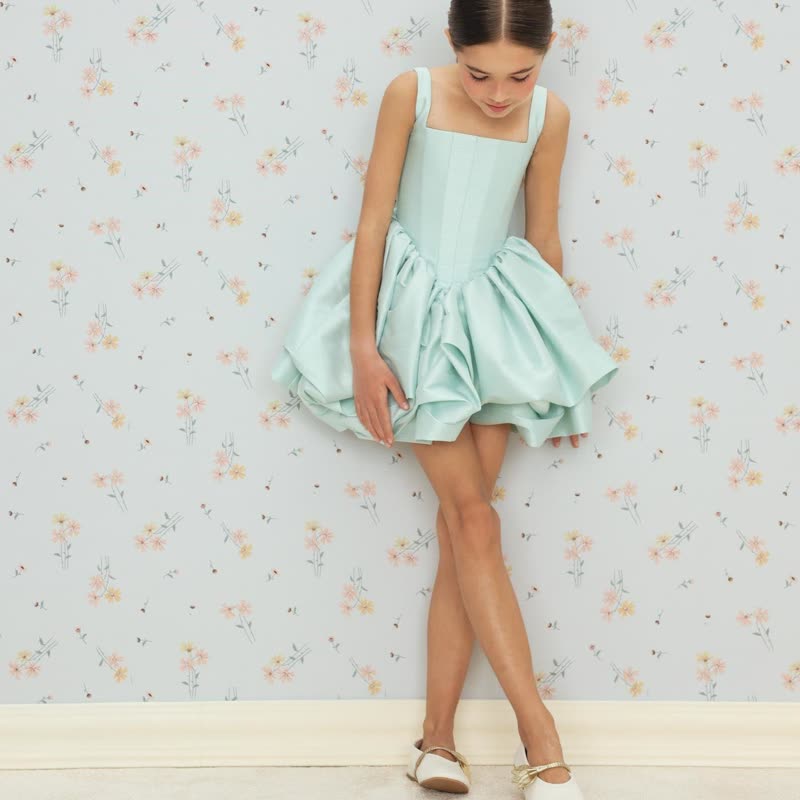 Satin Ruched Sleeveless Short Dresses - image 3