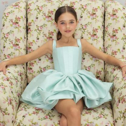 Satin Ruched Sleeveless Short Dresses - image 2