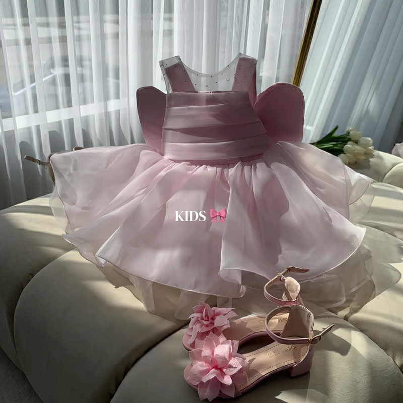 Organza Butterfly Sleeveless Short Dresses - image 2